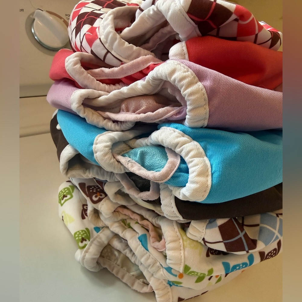 Thirsties Size One pocket snap diaper covers lot of 9 GUC cover only - Picture 12 of 13